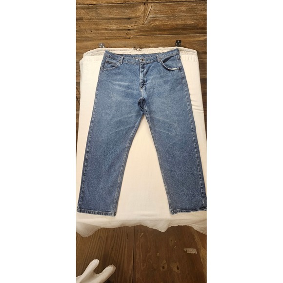 Wrangler Other - Wrangler Five Star Premium Denim Mens 42x29 Blue Straight Flex Jeans 1097FXVMD